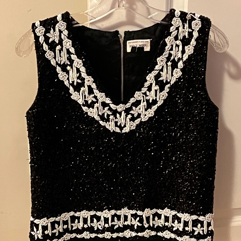 Sequin and Beaded top with back zipper